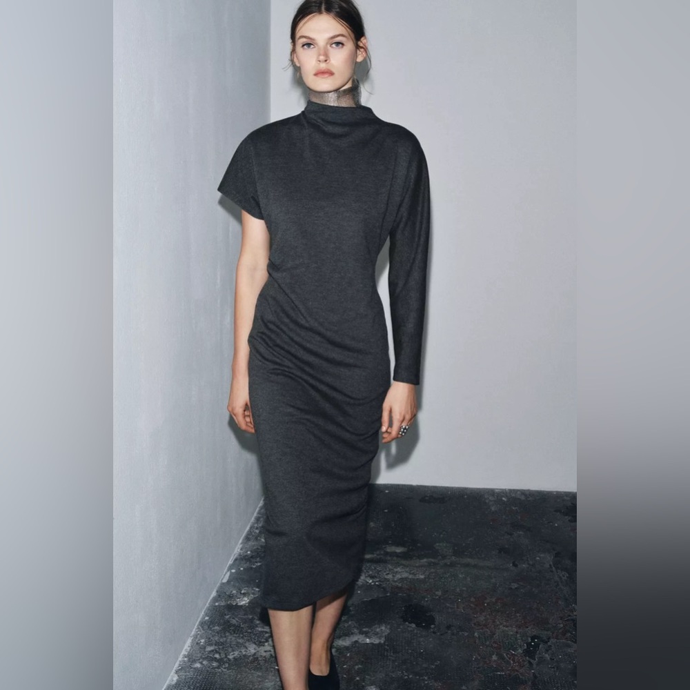 Zara ASYMMETRIC LONG DRESS